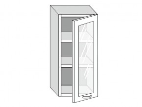 19.40.3 Шкаф настенный (h=913) на 400мм с 1-ой стекл. дверцей в Губахе - gubaha.magazin-mebel74.ru | фото
