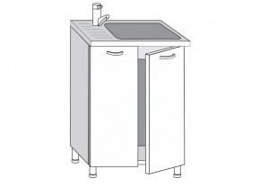 2.60.2мн Шкаф-стол на 600мм под накладную мойку с 2-мя дверцами в Губахе - gubaha.magazin-mebel74.ru | фото