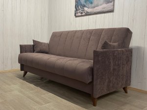 Диван Престиж-3 НПБ, велюр Sensey Dusty plum в Губахе - gubaha.magazin-mebel74.ru | фото