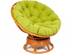 Кресло-качалка Papasan w 23/01 B с подушкой Cognac, флок Олива в Губахе - gubaha.magazin-mebel74.ru | фото