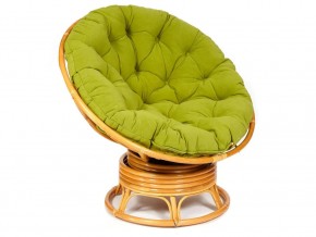 Кресло-качалка Papasan w 23/01 B с подушкой Honey, флок Олива в Губахе - gubaha.magazin-mebel74.ru | фото