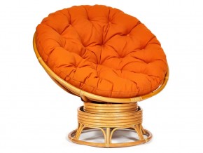 Кресло-качалка Papasan w 23/01 B с подушкой Honey, ткань Оранжевый в Губахе - gubaha.magazin-mebel74.ru | фото