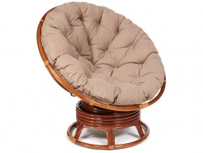 Кресло-качалка Papasan w 23/01 B с подушкой Pecan, экошерсть Коричневый в Губахе - gubaha.magazin-mebel74.ru | фото