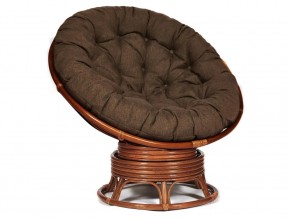 Кресло-качалка Papasan w 23/01 B с подушкой Pecan, ткань Коричневый в Губахе - gubaha.magazin-mebel74.ru | фото