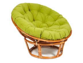 Кресло Papasan 23/01 W с подушкой Cognac, флок Олива в Губахе - gubaha.magazin-mebel74.ru | фото