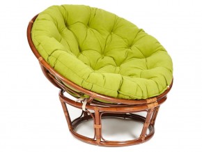 Кресло Papasan 23/01 W с подушкой Pecan, флок Олива в Губахе - gubaha.magazin-mebel74.ru | фото