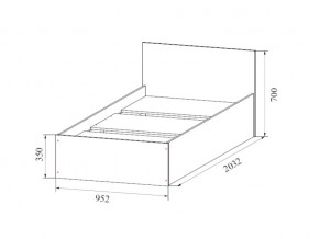 Кровать одинарная (Без матраца 0,9*2,0) в Губахе - gubaha.magazin-mebel74.ru | фото