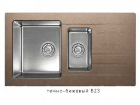 Мойка комбинированная Tolero twist TTS-890 Темно-бежевый 823 в Губахе - gubaha.magazin-mebel74.ru | фото