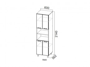 П600/2140 Пенал 600/2140 в Губахе - gubaha.magazin-mebel74.ru | фото