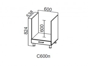 С600п Стол-рабочий 600 (под плиту) в Губахе - gubaha.magazin-mebel74.ru | фото