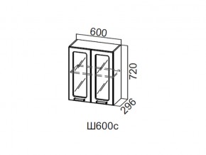 Ш600с/720 Шкаф навесной 600/720 (со стеклом) в Губахе - gubaha.magazin-mebel74.ru | фото