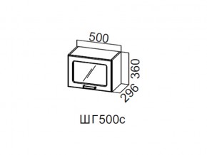 ШГ500с/360 Шкаф навесной 500/360 (горизонт. со стеклом) в Губахе - gubaha.magazin-mebel74.ru | фото